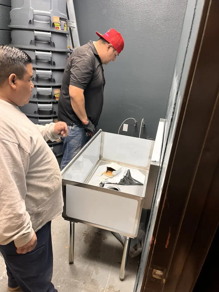 Commercial plumbing and sink installation in Jefferson